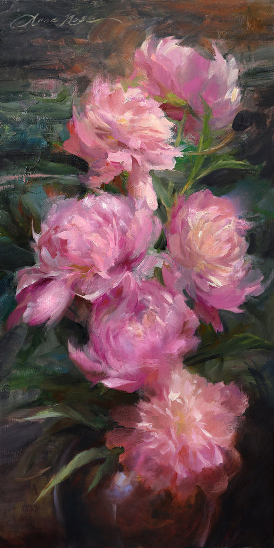 Cascading Peonies (Framed)