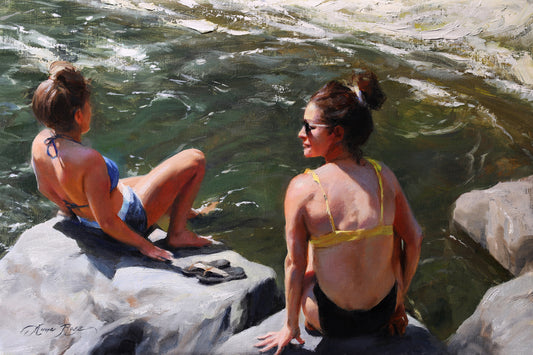 Clear Creek Bathers (Framed)